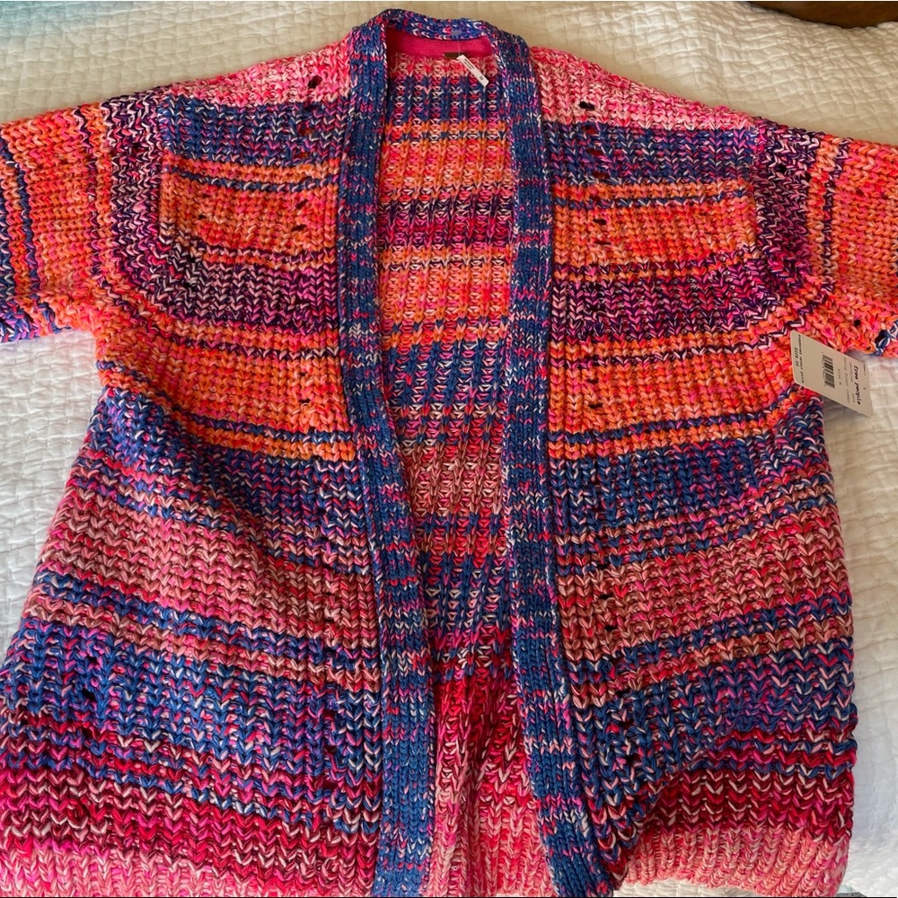 Free People berry blast cable knit sweater